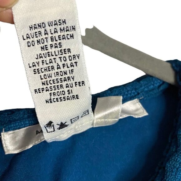 Max Studio Women's Teal Patterned A-Line Sleeveless Dress - Picture 5 of 7